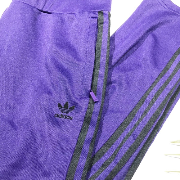 adidas Pants - Adidas Originals Purple Skinny Track Pants Large